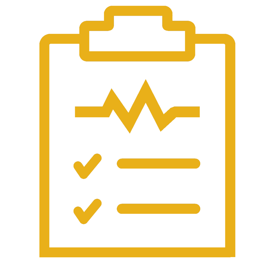 Klemmbrett mit Daten Icon stellt den 24/7 Chat Support dar